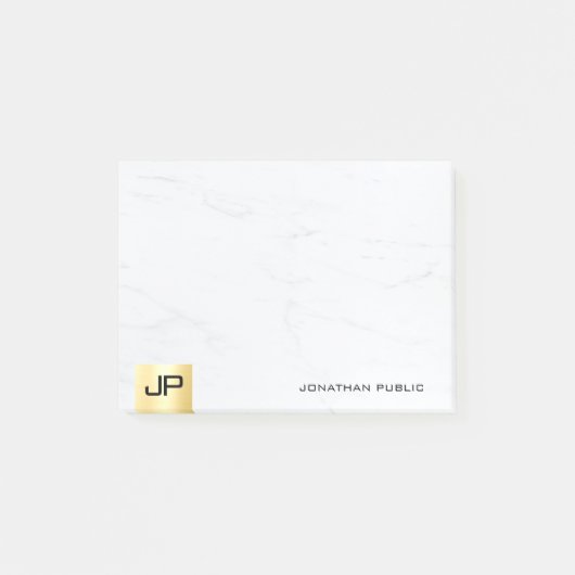 Post-it® Elégant Or Et Marbre Moderne Simple Modèle (Devant)