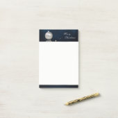 Post-it® Élégant ornement de Parties scintillant en argent  (Sur un bureau)