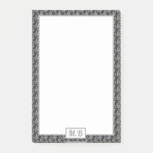Post-it® Élégant Paperclip Motif noir et blanc