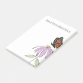 Post-it® Élégant Papillon et Fleur violette élégant (Incliné)