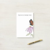 Post-it® Élégant Papillon et Fleur violette élégant (Sur un bureau)