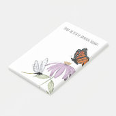 Post-it® Élégant Papillon et Fleur violette élégant (Incliné)