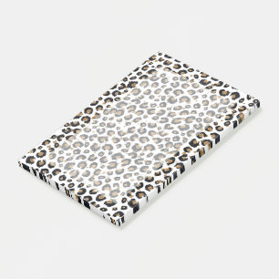 Post-it® Élégant Parties scintillant d'or Motif Leopard
