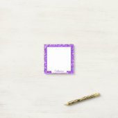 Post-it® Elégant Parties scintillant violet Bordure Cadre c (Sur un bureau)
