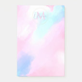Post-it® Elégant Pastel bleu rose aquarelle peinture (Devant)