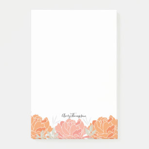Post-it® Élégant Pastel Peonies motif floral