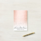 Post-it® Elégant peintre de maquillage en marbre blanc or c (Sur un bureau)