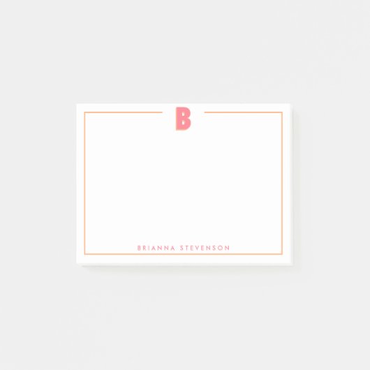 Post-it® Elegant Personalized Monogram 3D Letter B Initial  (Devant)