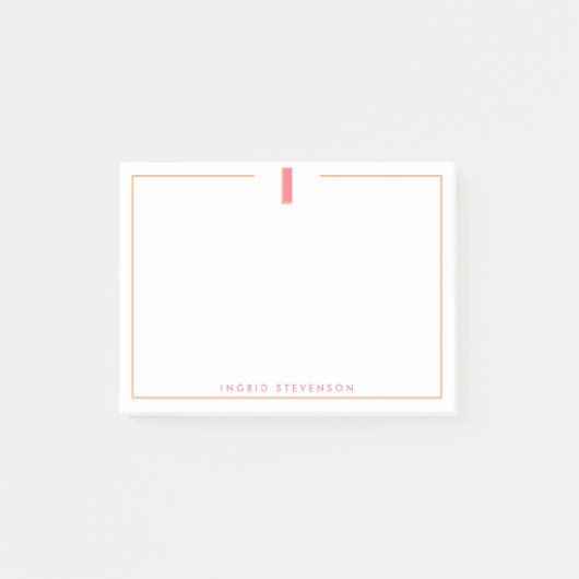 Post-it® Elegant Personalized Monogram 3D Letter I Initial (Devant)