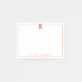 Post-it® Elegant Personalized Monogram 3D Letter K Initial  (Devant)