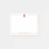 Post-it® Elegant Personalized Monogram 3D Letter N Initial (Devant)