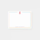 Post-it® Elegant Personalized Monogram 3D Letter S Initial  (Devant)