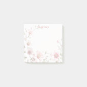Post-it® Elegant Pink White Floral Post it Notes (Devant)