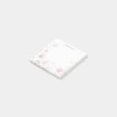 Post-it® Elegant Pink White Floral Post it Notes (Incliné)
