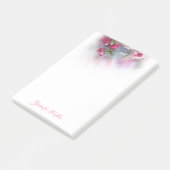 Post-it® Elégant Rose Aquarelle Fleurs à main Script (Incliné)