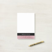 Post-it® Elégant rose élégant or géométrique motif rose (Sur un bureau)