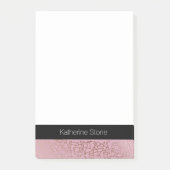 Post-it® Elégant rose élégant or géométrique motif rose (Devant)