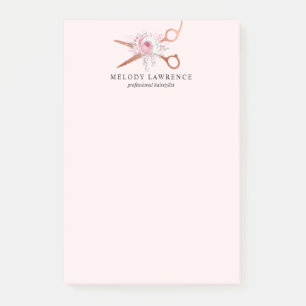Post-it® Elégant rose en cuivre ciseaux en or coiffeuse