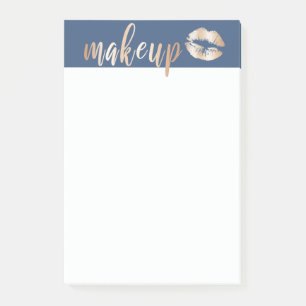 Post-it® Élégant rose en cuivre moderne lèvres et maquillag