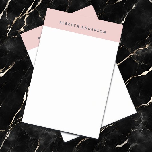 Post-it® Élégant rose et bleu cyan Nom moderne