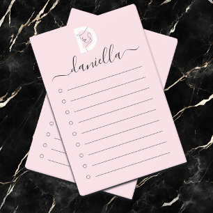 Post-it® Élégant rose et femmes face ligne Art Monogramme