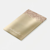 Post-it® Elégant rose or parties scintillant maquillage & c (Incliné)