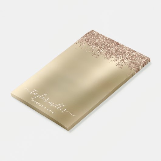 Post-it® Elégant rose or parties scintillant maquillage & c (Incliné)