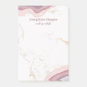 Post-it® Elégant rose rose Géode or Parties scintillant mar (Devant)