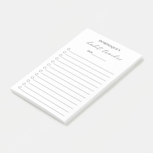 Post-it® Elégant simple Habit Tracker Moderne (Incliné)