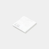 Post-it® Élégant Simple Marbre Pierre Gris Nom Monogramme (Incliné)