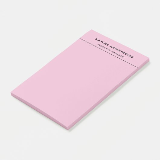 Post-it® Élégant simple professionnel clair rose (Incliné)