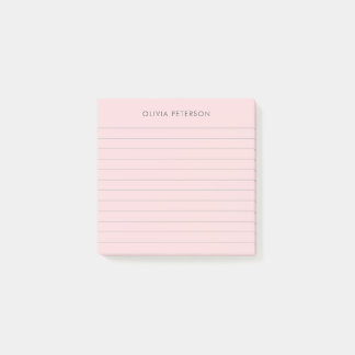 Post-it® Élégant Sticky De Lin Rose Moderne