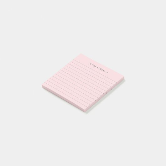 Post-it® Élégant Sticky De Lin Rose Moderne (Incliné)