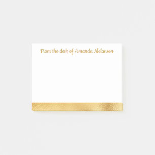 Post-it® Elégant Stripe Or Personnalisé Sticky Note Glam