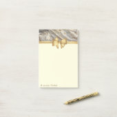 Post-it® Elégant Style, Bow, Marble Texture (Sur un bureau)