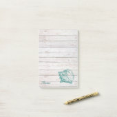 Post-it® Elégant style de coquillage de bois texture person (Sur un bureau)