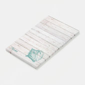 Post-it® Elégant style de coquillage de bois texture person (Incliné)