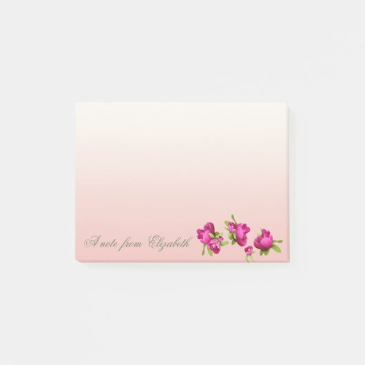 Post-it® Élégant, stylé et féminin, Fleurs (Devant)