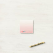 Post-it® Élégant Stylé Féminin , Oiseaux en Amour (Sur un bureau)