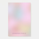 Post-it® Élégant style moderne Pastel Couleurs Modèle branc (Devant)