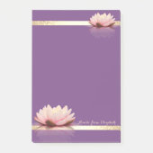 Post-it® Elégant Stylish Girly Gold Stripes, Lotos Violette (Devant)