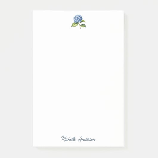 Post-it® Élégant Tendance Aquarelle Hydrangea Floral (Devant)
