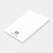 Post-it® Élégant Tendance Aquarelle Hydrangea Floral (Incliné)