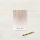 Post-it® Élégant texte dénudé Élégant look en bois Brown (Sur un bureau)