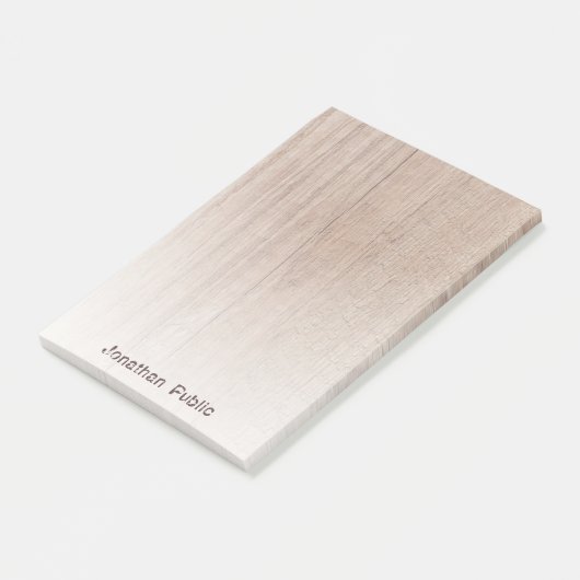 Post-it® Élégant texte dénudé Élégant look en bois Brown (Incliné)