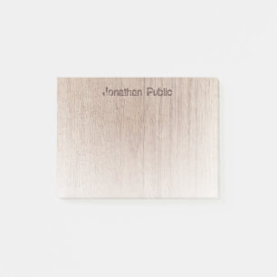 Post-it® Élégant texte désordonné Bois look Modèle moderne