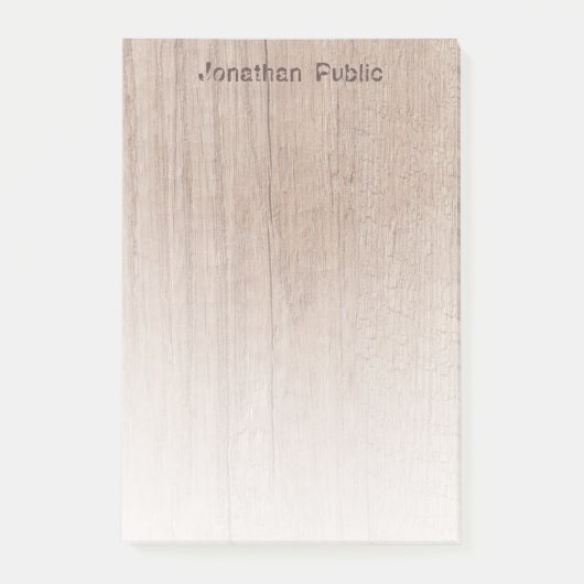 Post-it® Élégant texte en relief Brown Modèle d'apparence e (Devant)