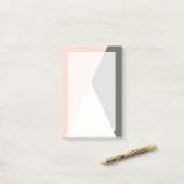 Post-it® Élégant triangle géométrique rose et gris (Sur un bureau)