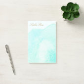 Post-it® Elégant Turquoise Floral Aquarelle Flower (Bureau)