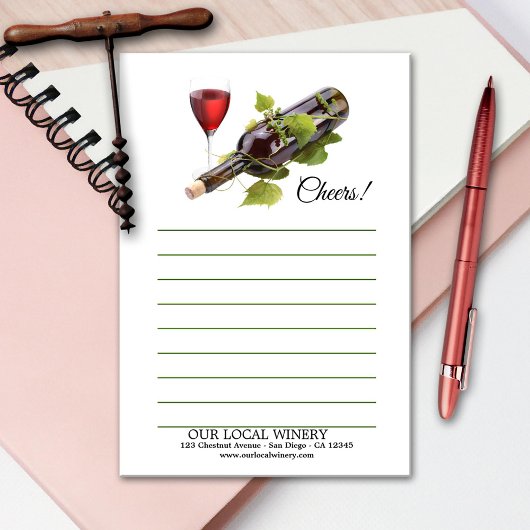 Post-it® Élégant vin rouge vigne vignoble post-it Notes